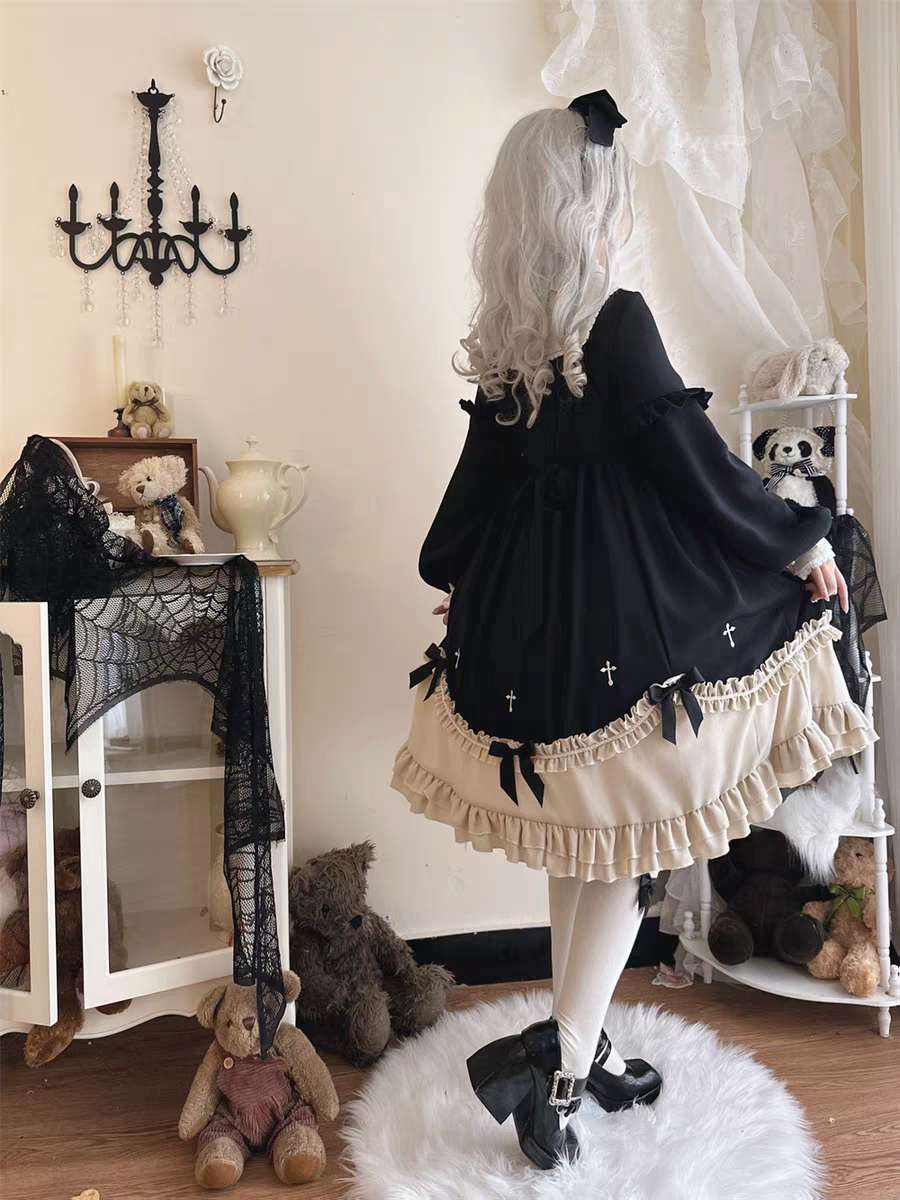 π€π― "Requiem of Lace" β Gothic Lolita One-Piece π―π€