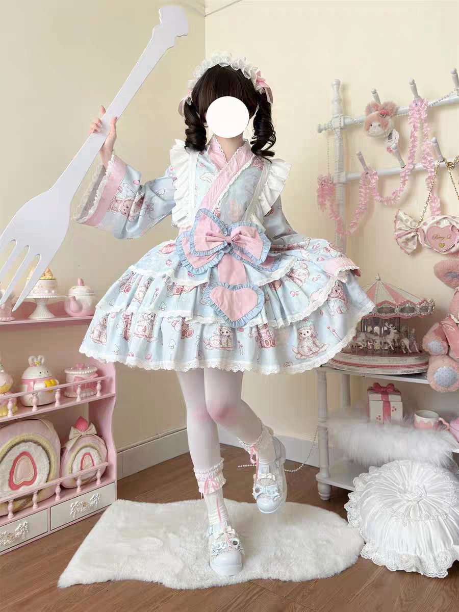ππ° "Sweet Sakura Picnic" β Kimono Lolita Dress π°π