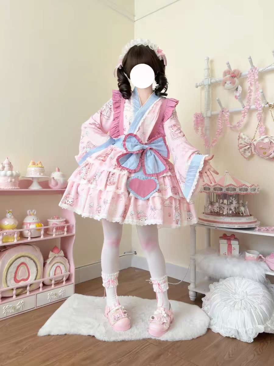 ππ° "Sweet Sakura Picnic" β Kimono Lolita Dress π°π