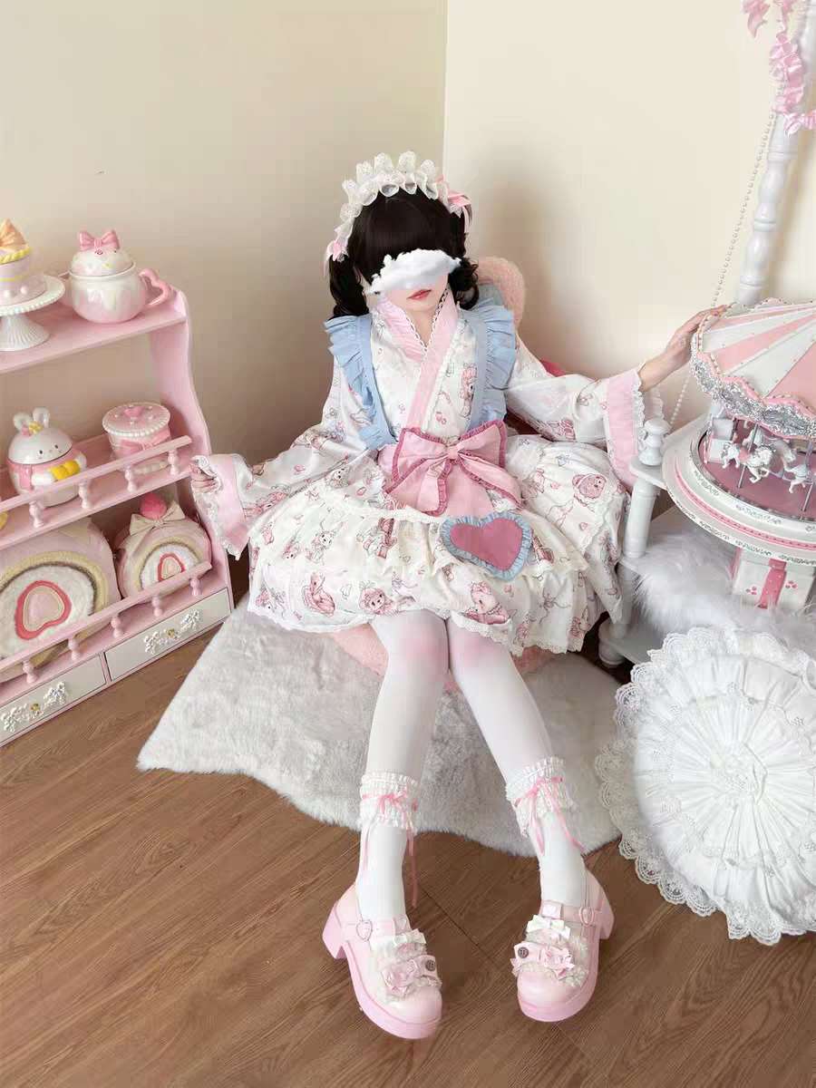 ππ° "Sweet Sakura Picnic" β Kimono Lolita Dress π°π